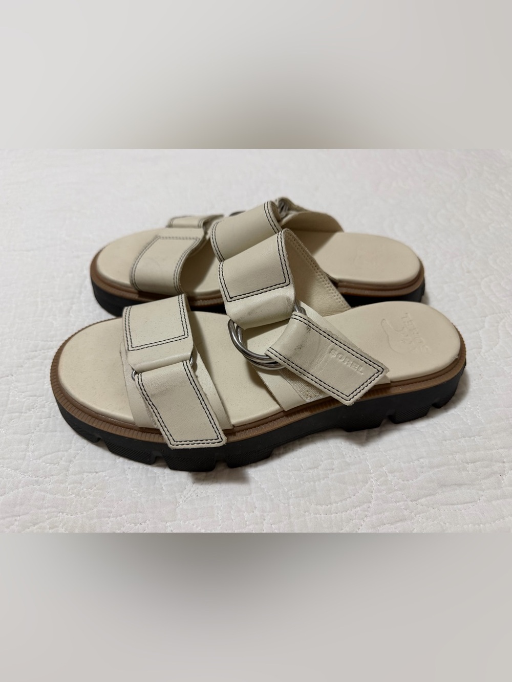 Sorel Women’s Cream Buckle Strap Sandals